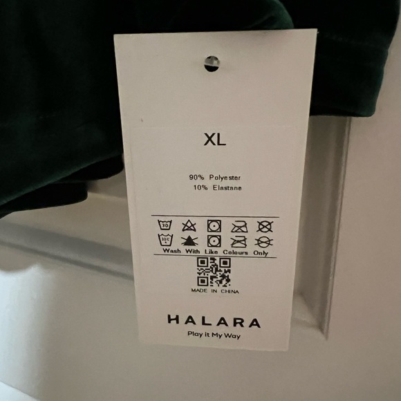 NWT Halara V-Neck Velvet Dress (Green) - Picture 8 of 8